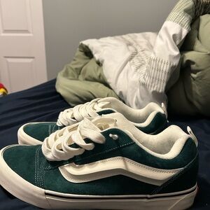 Vans Green and White Sneakers